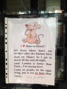 New Unwelcome Inhabitants of Hanson Street